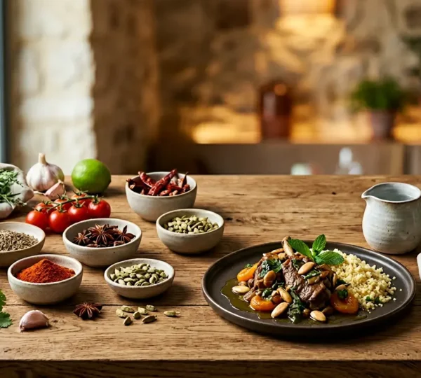 Elegant wedding reception showcasing diverse culinary options with authentic local ingredients and sophisticated presentation