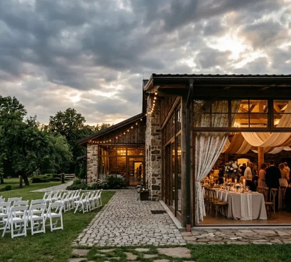Strategic wedding planning under uncertain skies with elegant preparation