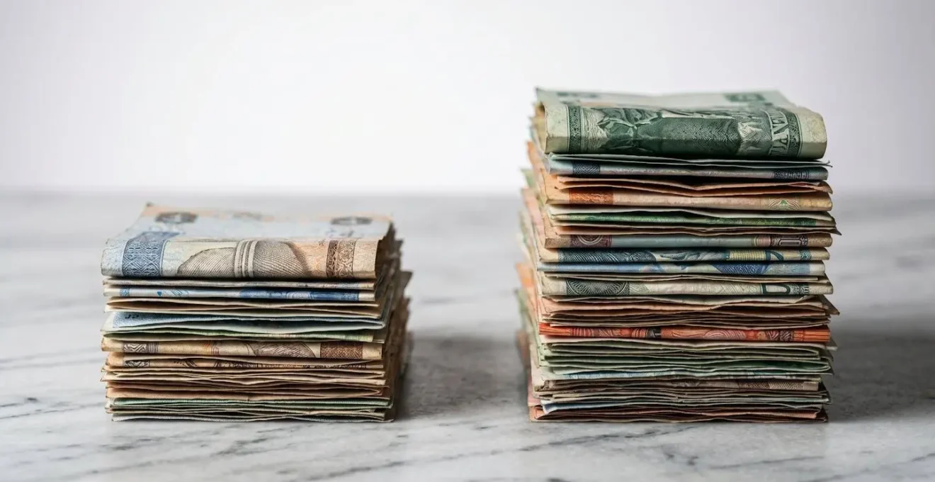 A visual comparison of currency exchange rates, highlighting the cost difference between paying via dynamic currency conversion versus local currency.